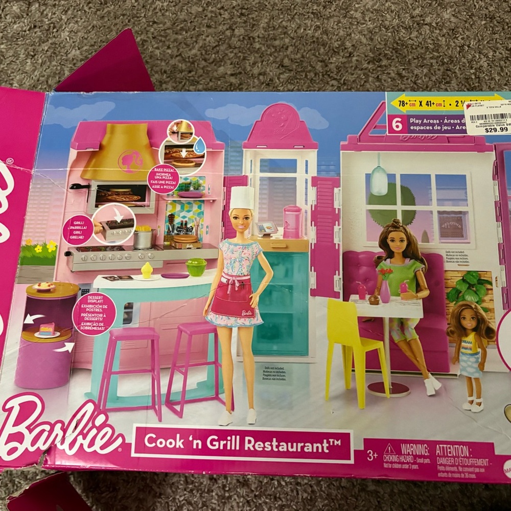 Barbie Pink and Blue Cook 'n Grill Set